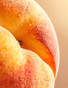 Macro detail of peach skin