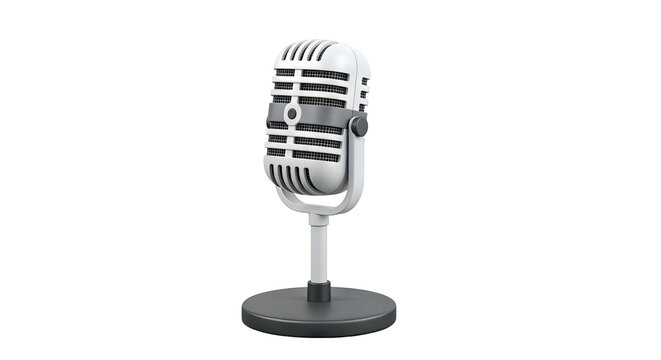Retro Microphone on Stand