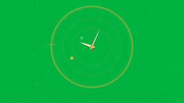 LAP64 update starting dial rotating clockwise, 3 hands sweeping and showing time on transparent