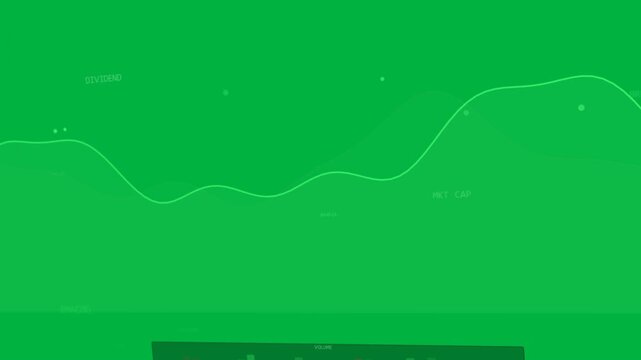 Playhead advancing, green area on transparent grid forming peaks, panning, revealing data P or E26