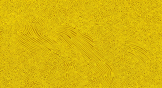 Abstract Yellow Dot Pattern With Wavy Lines dots texture