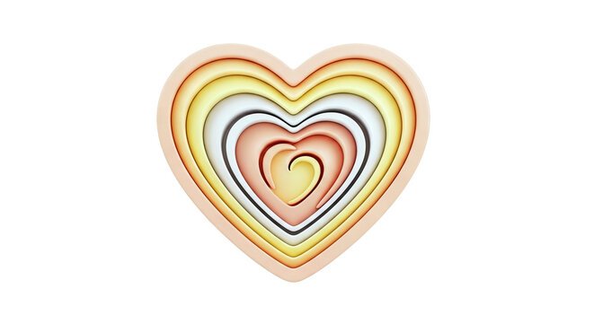 Nested Hearts with Gradient Colors