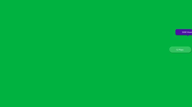 Metric bubbles entering from edges on transparent canvas after blank, pausing and showing counts