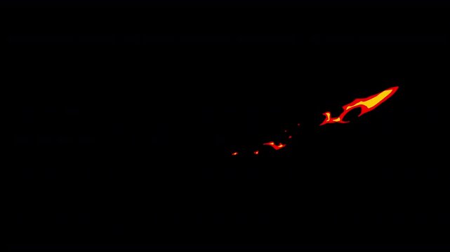 Cartoon Flame Blast Impact Transition FX Animation