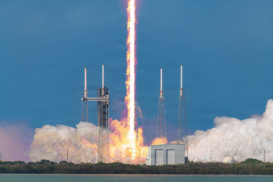 A Falcon 9 rocket carrying the Starlink 10-44 mission successfully launches from Space Launch Complex 40 at Cape Canaveral Space Force Station, Florida, on 