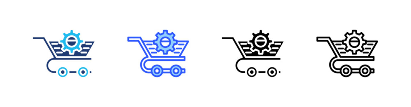 Procurement Multi Style Icon Set Vector 