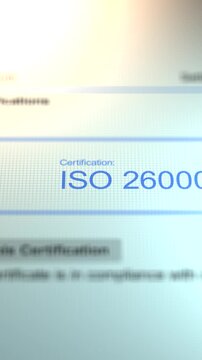 Camera Slides By A Business Certification of ISO 26000 - Vertical
