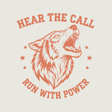 Wolf howling loudly with open mouth.