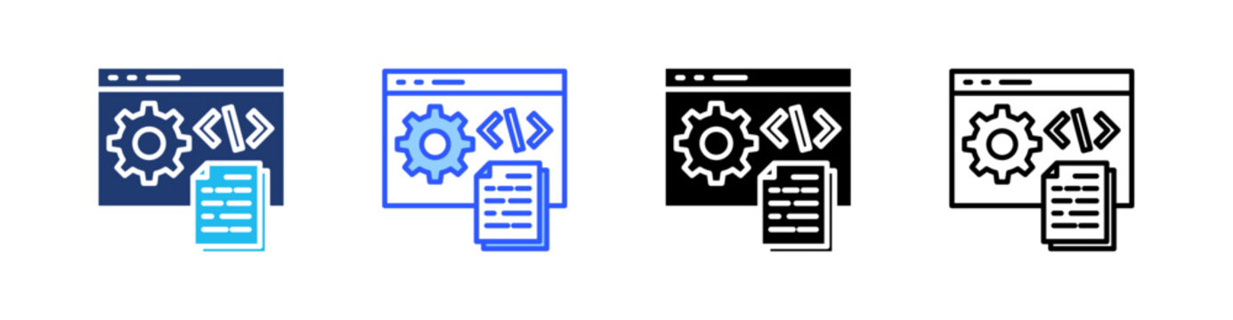 Metadata Multiple Style Icon Set Collection Pack Web Banner Vector 