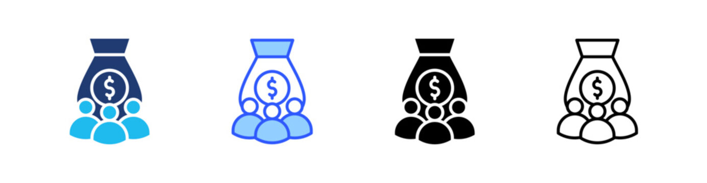 Capitalism Multiple Style Icon Set Collection Pack Web Banner Vector 