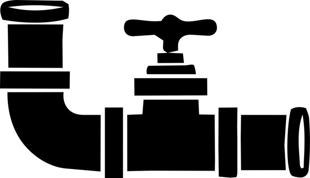 Pipe Valve Silhouette Icon