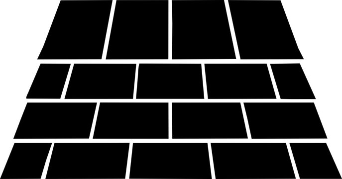 Roof Shingles Silhouette Icon