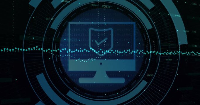 System starting as data feed firing HUD rings, monitor shield aligning waveform, showing security