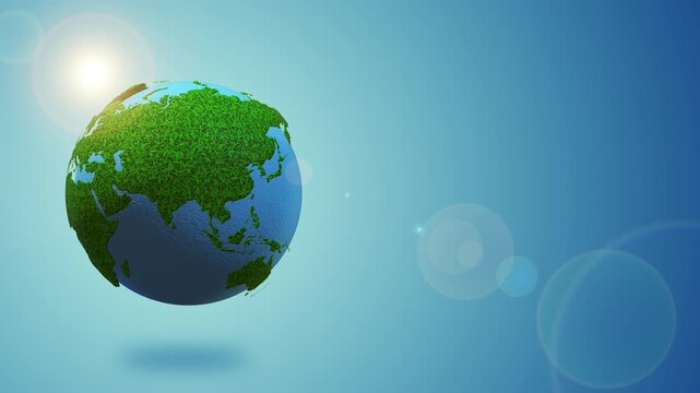 Earth Globe with Sunlight Sustainability Concept Background