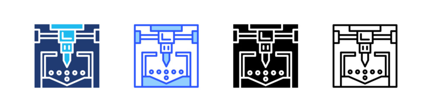 Sintering Multiple Style Icon Set Collection Pack Web Banner Vector 