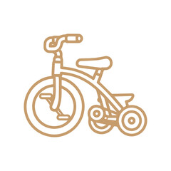 Fototapeta premium Child's Tricycle Outline Icon