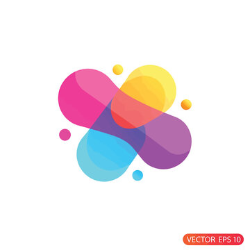 Colorful abstract shapes design element 7.