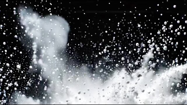 Abstract swirling smoke particles dynamic texture background motion loop seamless white smoke clouds