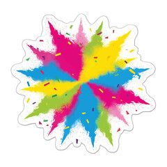 Fototapeta premium Colorful Paint Splatter Sticker Design.