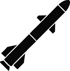 Naklejka premium Cruise missile flying rocket icon