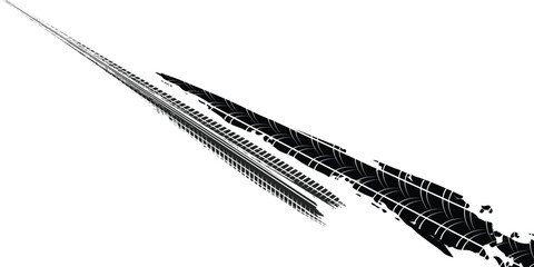 Tire tread marks, wheel textures, tire marks - car racing, motocross, drift, rally, off-road and others. modern © fathor