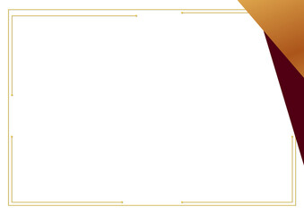 Elegant Golden Frame with Abstract Geometric Design for Certificates and Awards. © GMaX