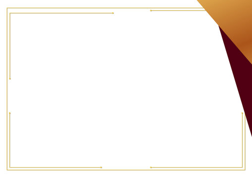 Elegant Golden Frame with Abstract Geometric Design for Certificates and Awards.