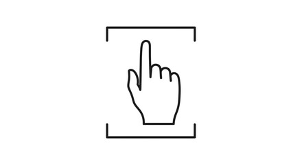 Obraz premium Interactive digital tap gesture icon for user interface selection representing modern touch