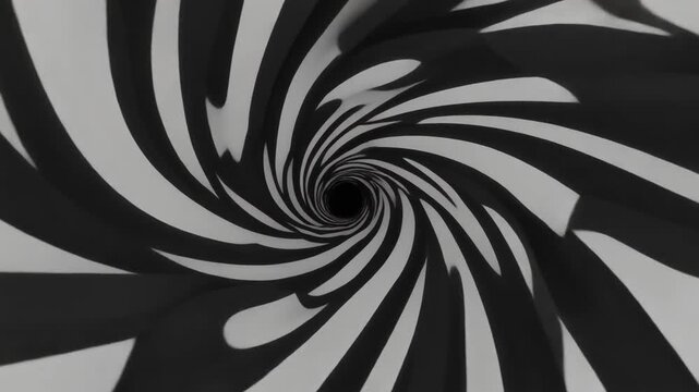 Black and gray swirling spiral pattern.