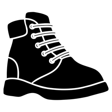work boots glyph icon