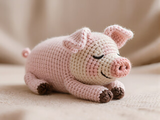 Obraz premium Pig Relaxation Pose
