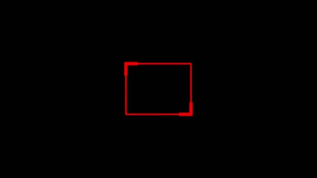 Abstract Red Neon UI Frame Element for Futuristic Tech Design