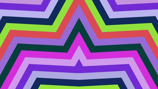 Vibrant zigzag pattern animation with colorful stripes