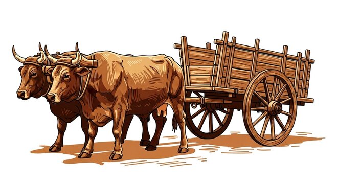 Historical transport method for moving crops from field to market.