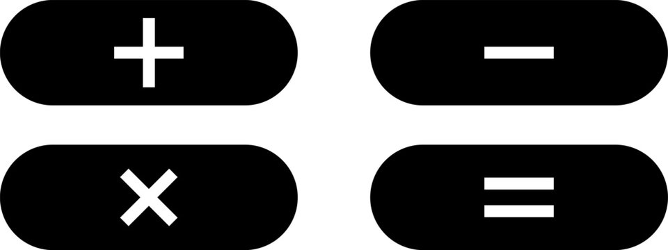 Four buttons displaying basic arithmetic operation symbols