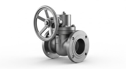 Naklejka premium Industrial Flanged Elbow Pipe Fitting with Handwheel for Plumbing and Engineering Applications in Infrastructure Projects