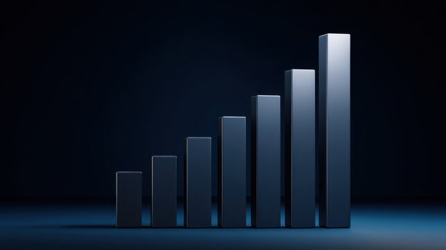 Rising bar graph compound interest growth chart financial growth business growth upward trend investment return profit increase data analysis statistics chart bar chart finance economy market