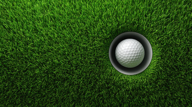 Golf hole close up golf ball green grass grass texture course putting green sport ball hole isolated
