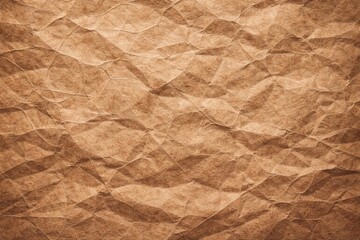 Fototapeta premium Earthy toned recycled paper texture background for creative design projects with crinkled surface