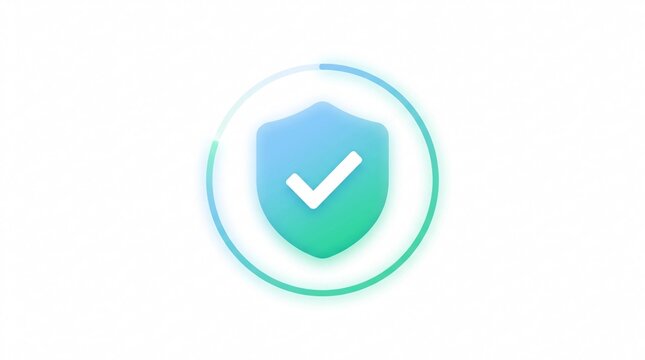Shield with checkmark icon security.