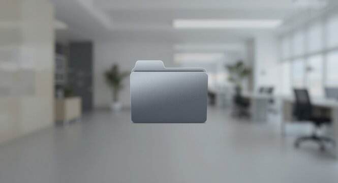Grey design folder icon illustrating a cinema folder for OS