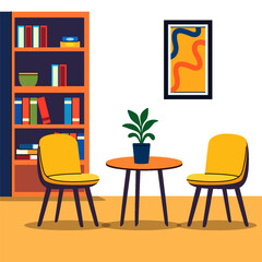 Fototapeta premium House Interior Illustration