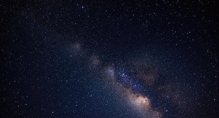 Fototapeta premium Starlit Night Sky Highlighting the Milky Way Galaxy in Detail