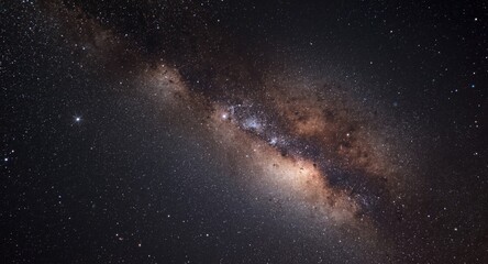 Obraz premium enhanced high resolution photograph of the Milky Way galaxy with stars and dust
