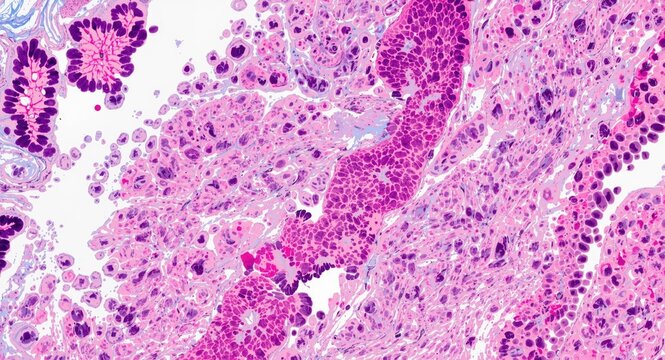 Cancer tissue fixed in paraffin blocks for histology research