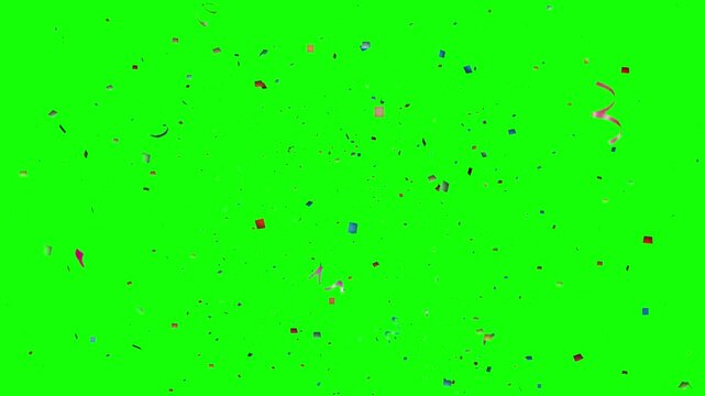 A vibrant green screen video background with dynamic particles and dots moving rapidly across the frame