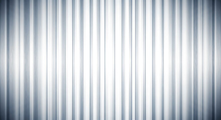 Fototapeta premium Abstract vertical metallic silver lines with bright white center and dark edges background