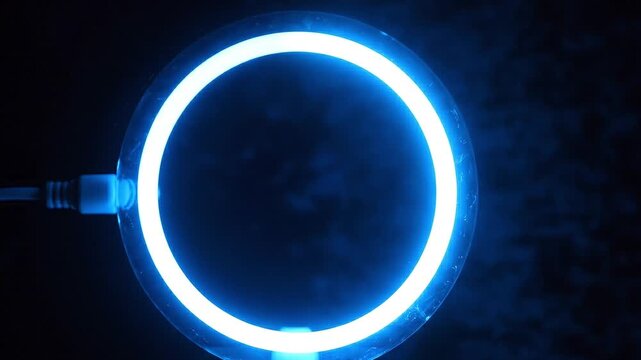 Minimal neon glow banner with vibrant light effect and clean modern background
