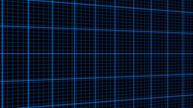 Grid line animation and move on background, grid graph pattern background moving technology concept