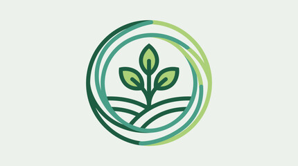 Obraz premium Eco-Friendly Farm and Green Growth Logo